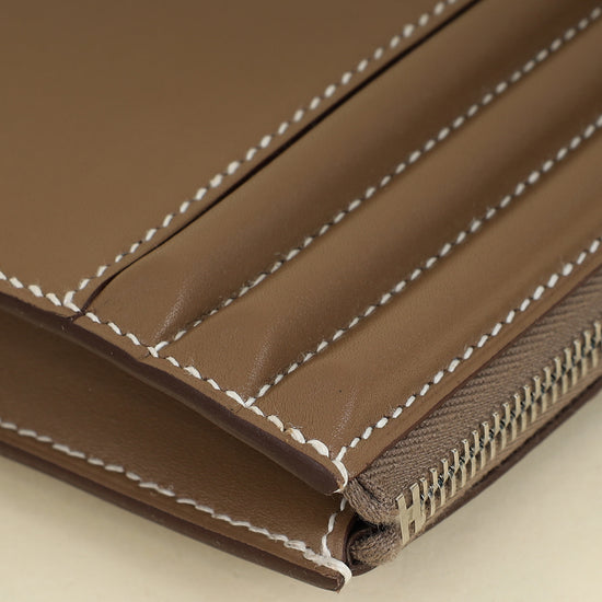 Hermès Etoupe Cadenas clutch-Hermes-THE CLOSET