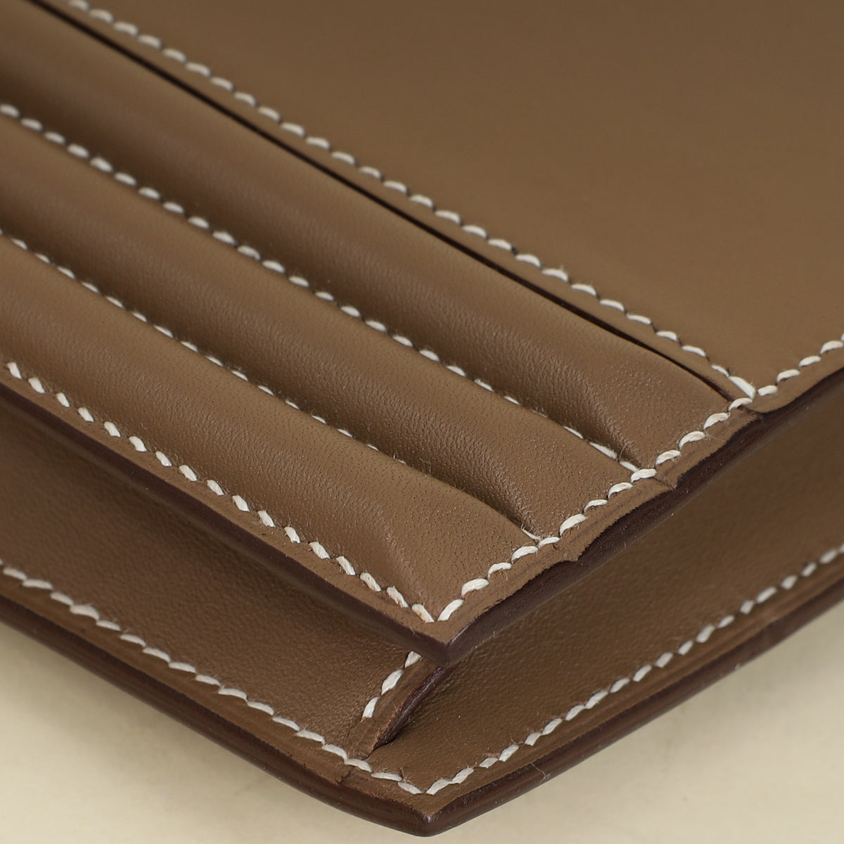 Hermès Etoupe Cadenas clutch-Hermes-THE CLOSET