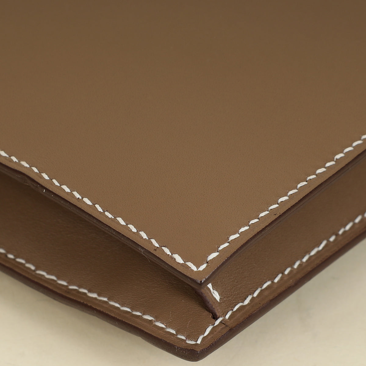 Hermès Etoupe Cadenas clutch-Hermes-THE CLOSET