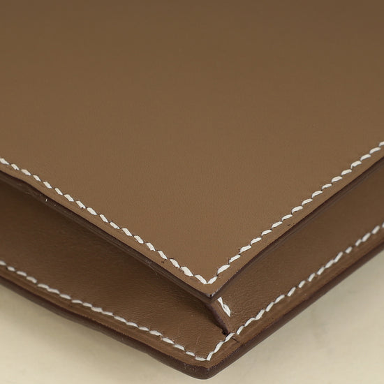 Hermès Etoupe Cadenas clutch-Hermes-THE CLOSET