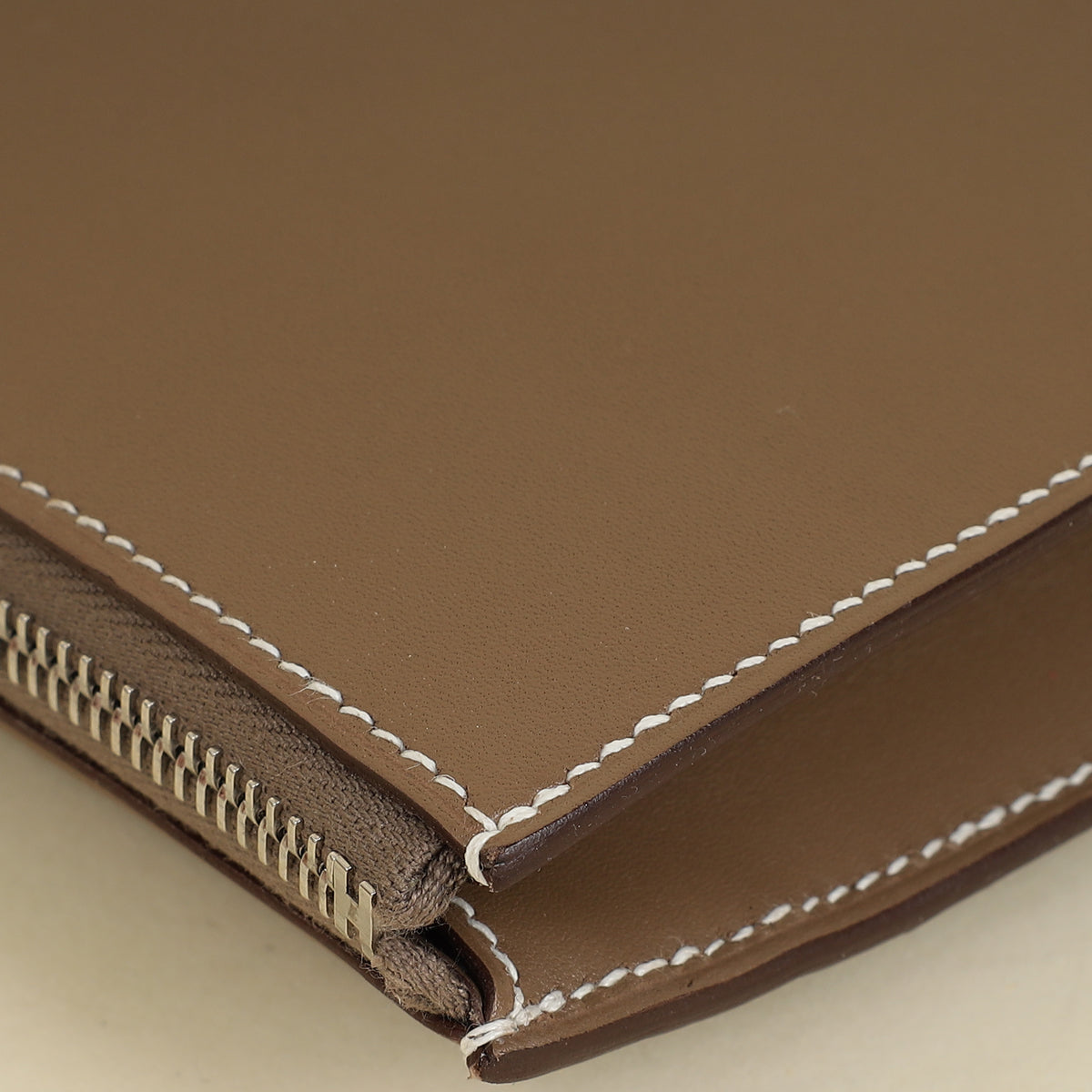 Hermès Etoupe Cadenas clutch-Hermes-THE CLOSET