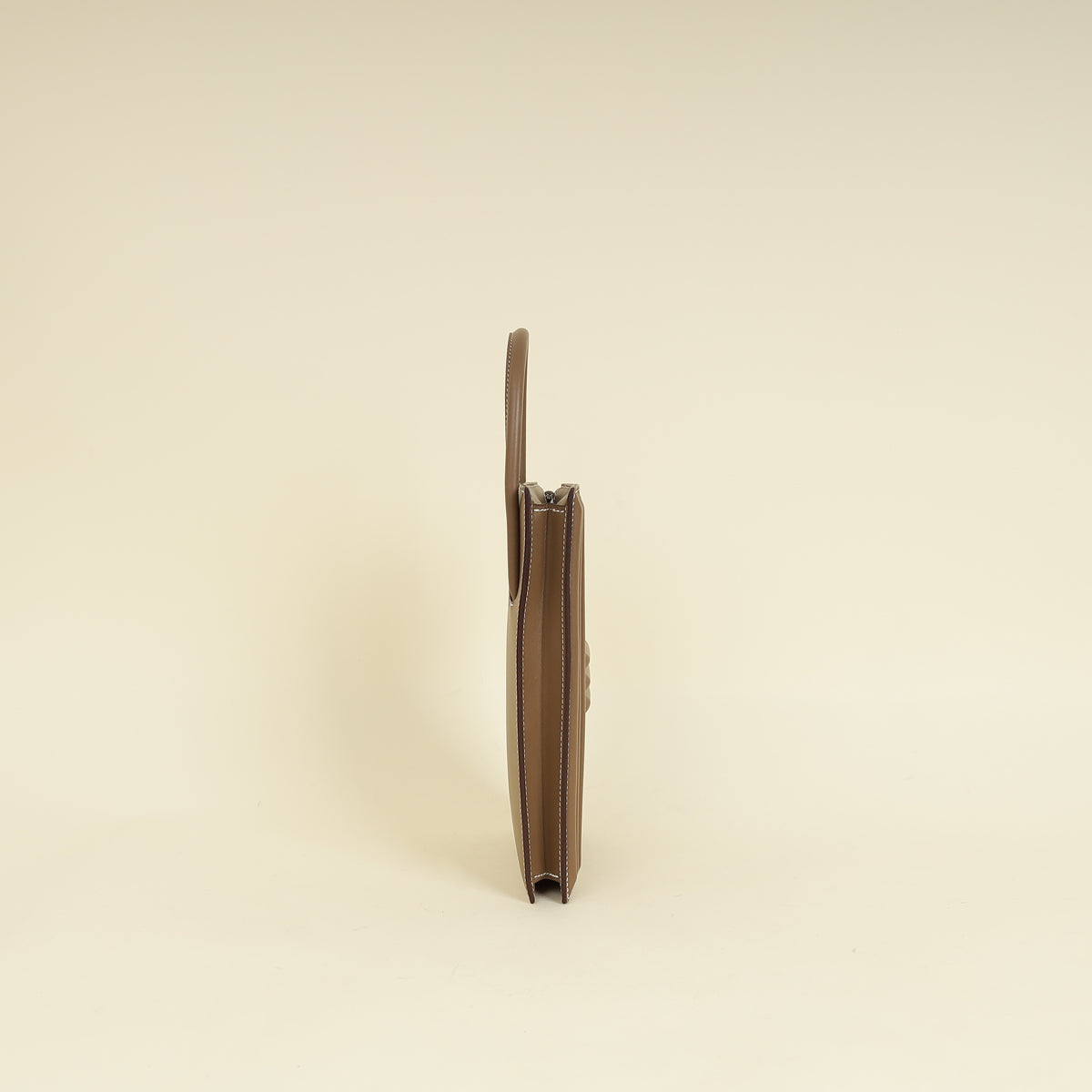 Hermès Etoupe Cadenas clutch-Hermes-THE CLOSET