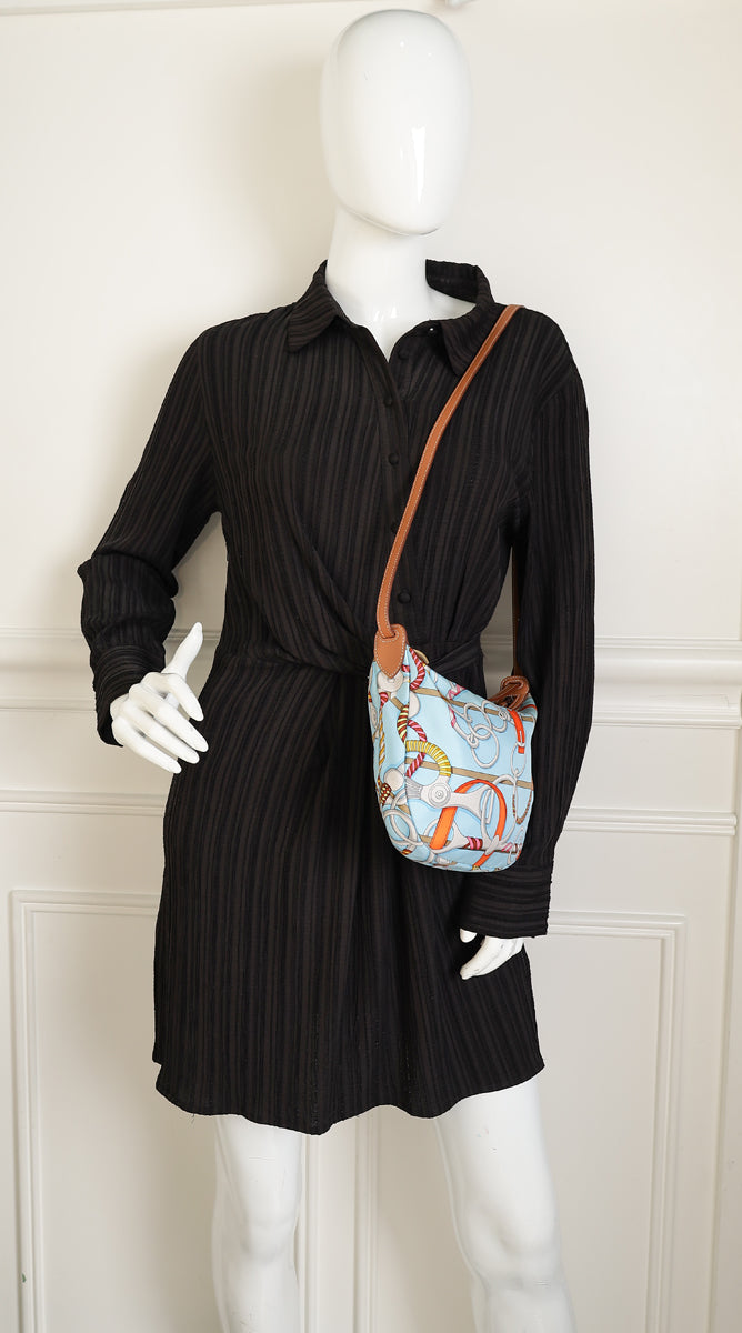 Hermes Tricolor "Panoplie Equestre" Printed Sursoie To Go Pouch