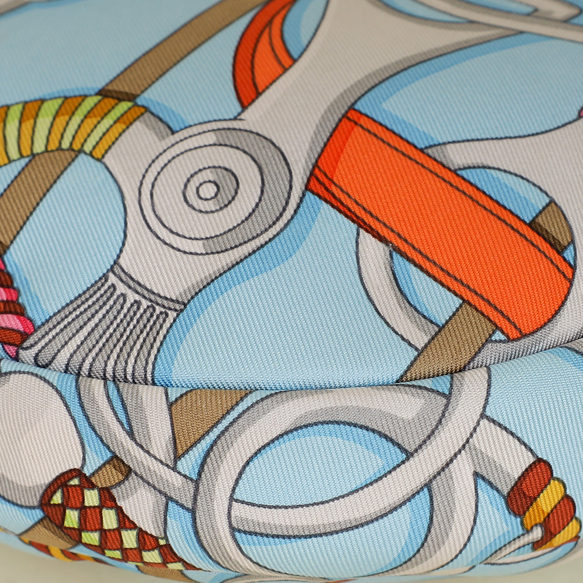 Hermes Tricolor "Panoplie Equestre" Printed Sursoie To Go Pouch