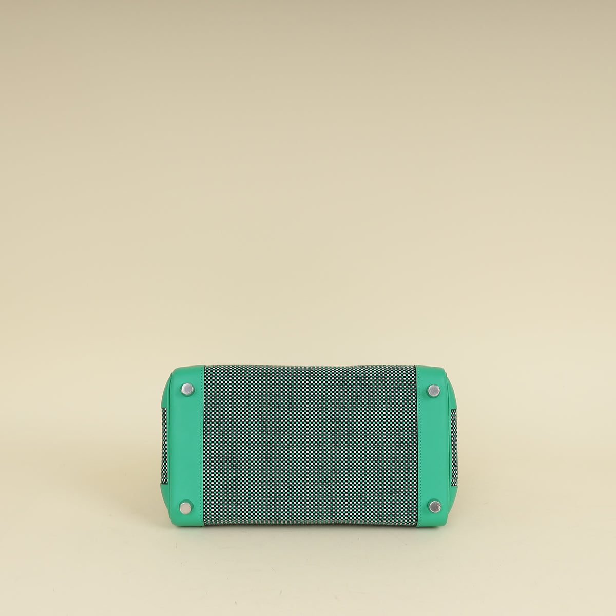 Hermes Tricolor Toile Quadrille Birkin 25 Bag