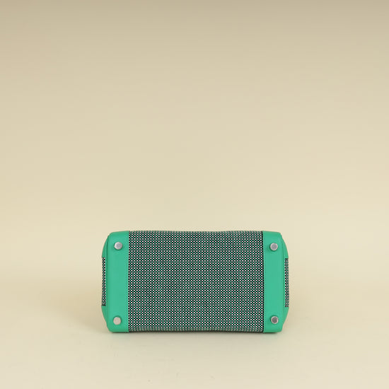 Hermes Tricolor Toile Quadrille Birkin 25 Bag