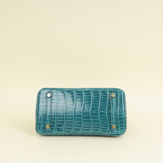Hermes Colvert Shiny Crocodile Porosus Birkin 25 Bag
