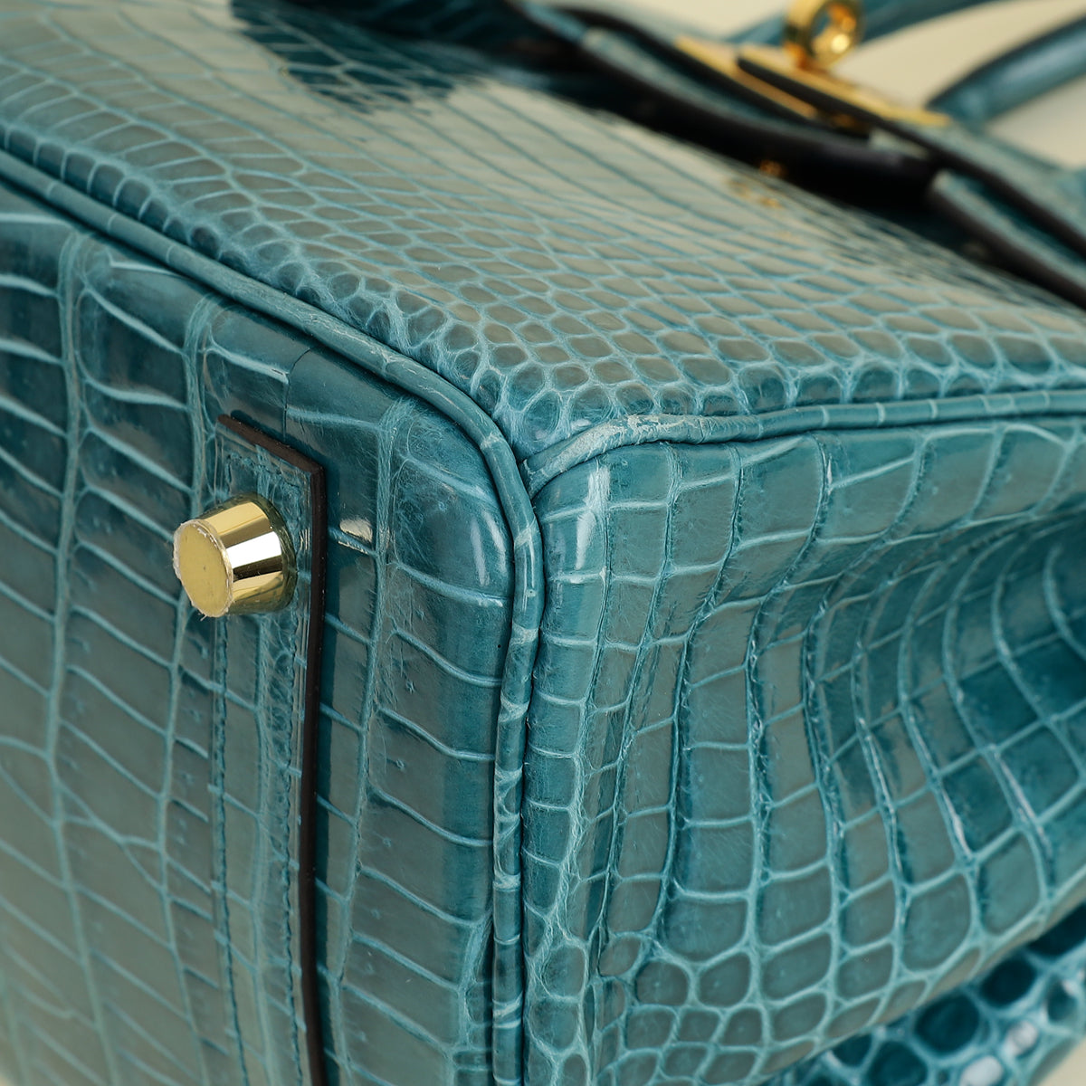 Hermes Colvert Shiny Crocodile Porosus Birkin 25 Bag