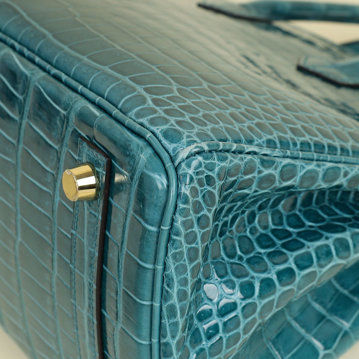 Hermes Colvert Shiny Crocodile Porosus Birkin 25 Bag