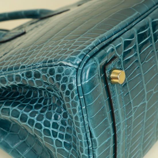 Hermes Colvert Shiny Crocodile Porosus Birkin 25 Bag