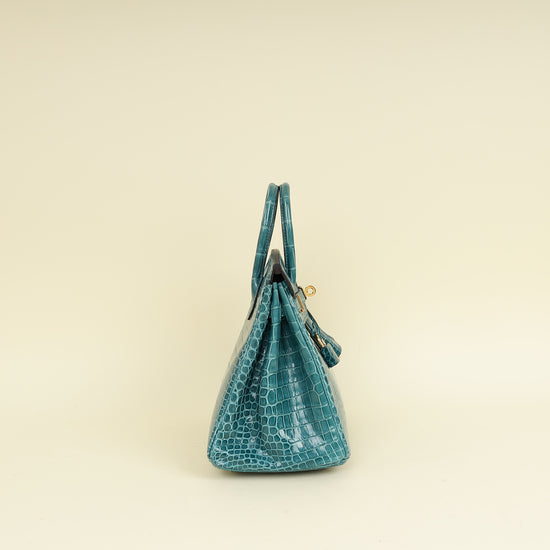 Hermes Colvert Shiny Crocodile Porosus Birkin 25 Bag