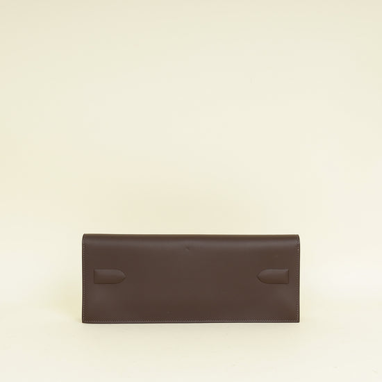 Hermes Rouge Sellier Birkin Shadow Clutch