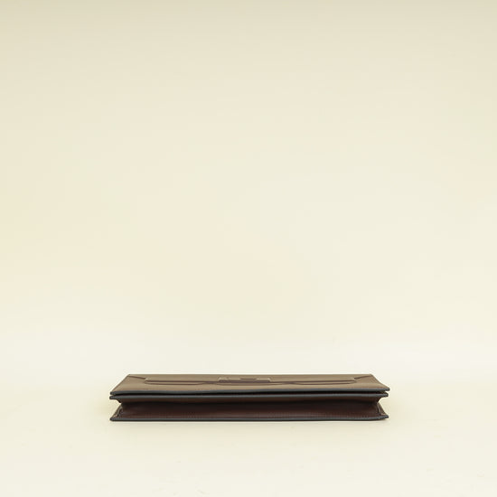 Hermes Rouge Sellier Birkin Shadow Clutch