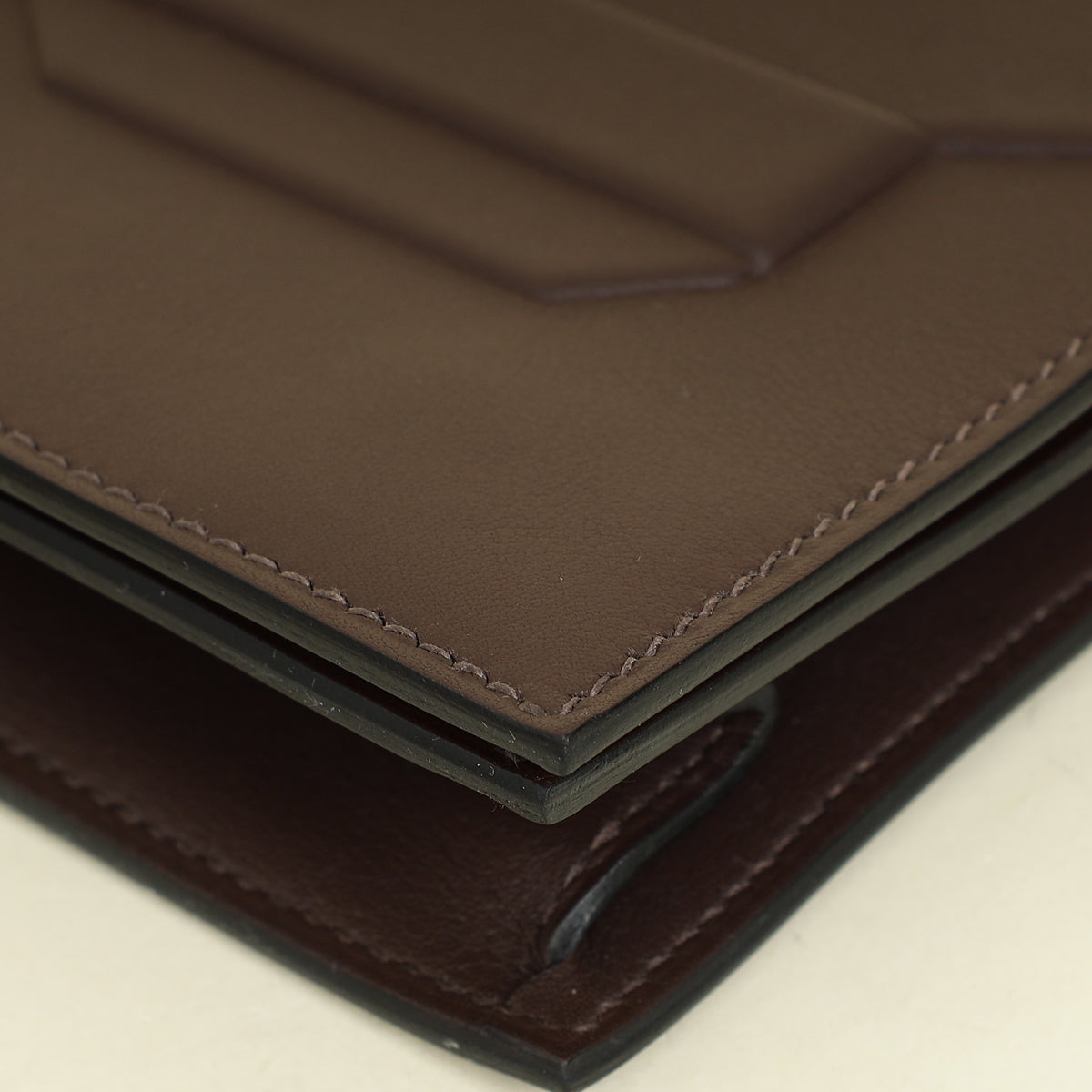 Hermes Rouge Sellier Birkin Shadow Clutch