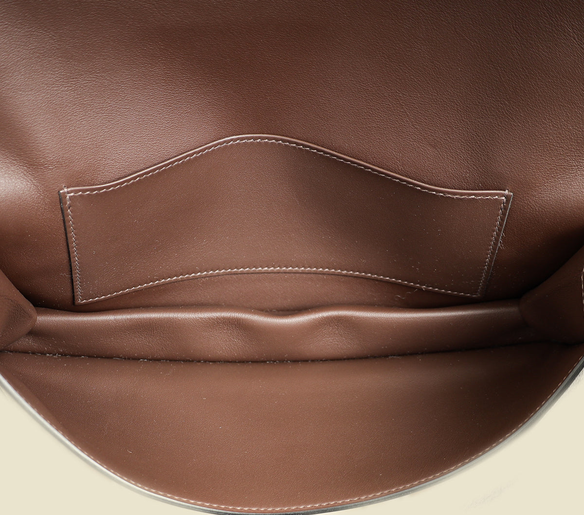 Hermes Rouge Sellier Birkin Shadow Clutch