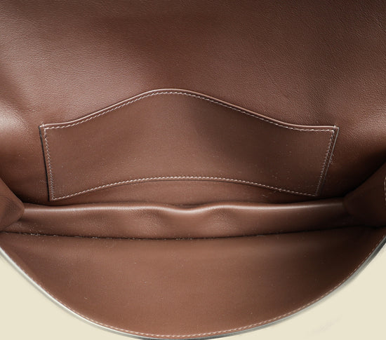 Hermes Rouge Sellier Birkin Shadow Clutch