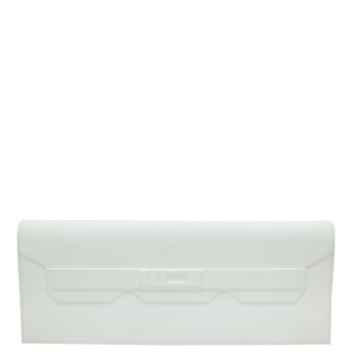 Hermes New White Swift Birkin Shadow Clutch-Hermes-THE CLOSET