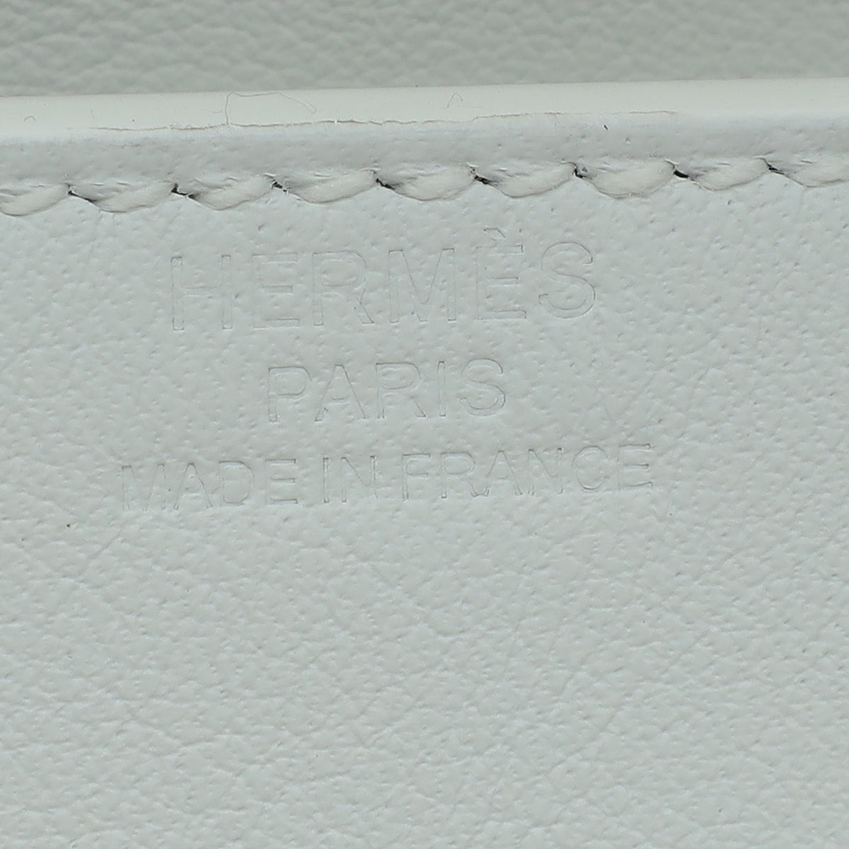 Hermes New White Swift Birkin Shadow Clutch