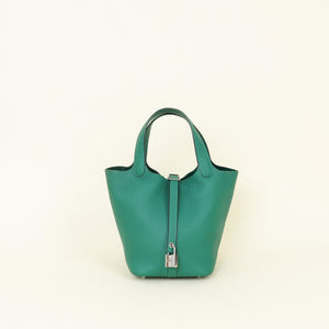 Hermes Vert Jade Picotin Lock 18 Bag