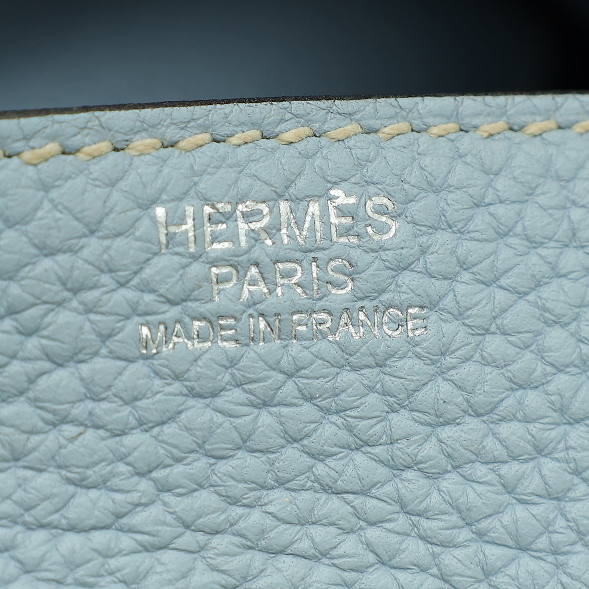 Hermes Blue Lin Lindy 30 Bag