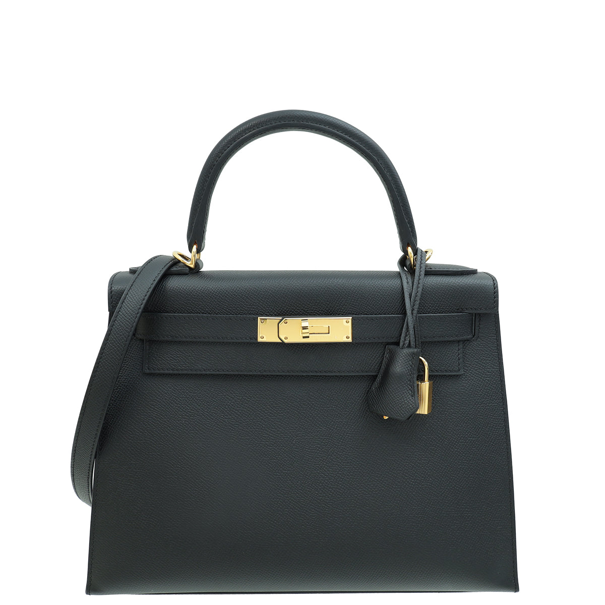 Hermes Noir Kelly 28 Sellier Bag-Hermes-THE CLOSET