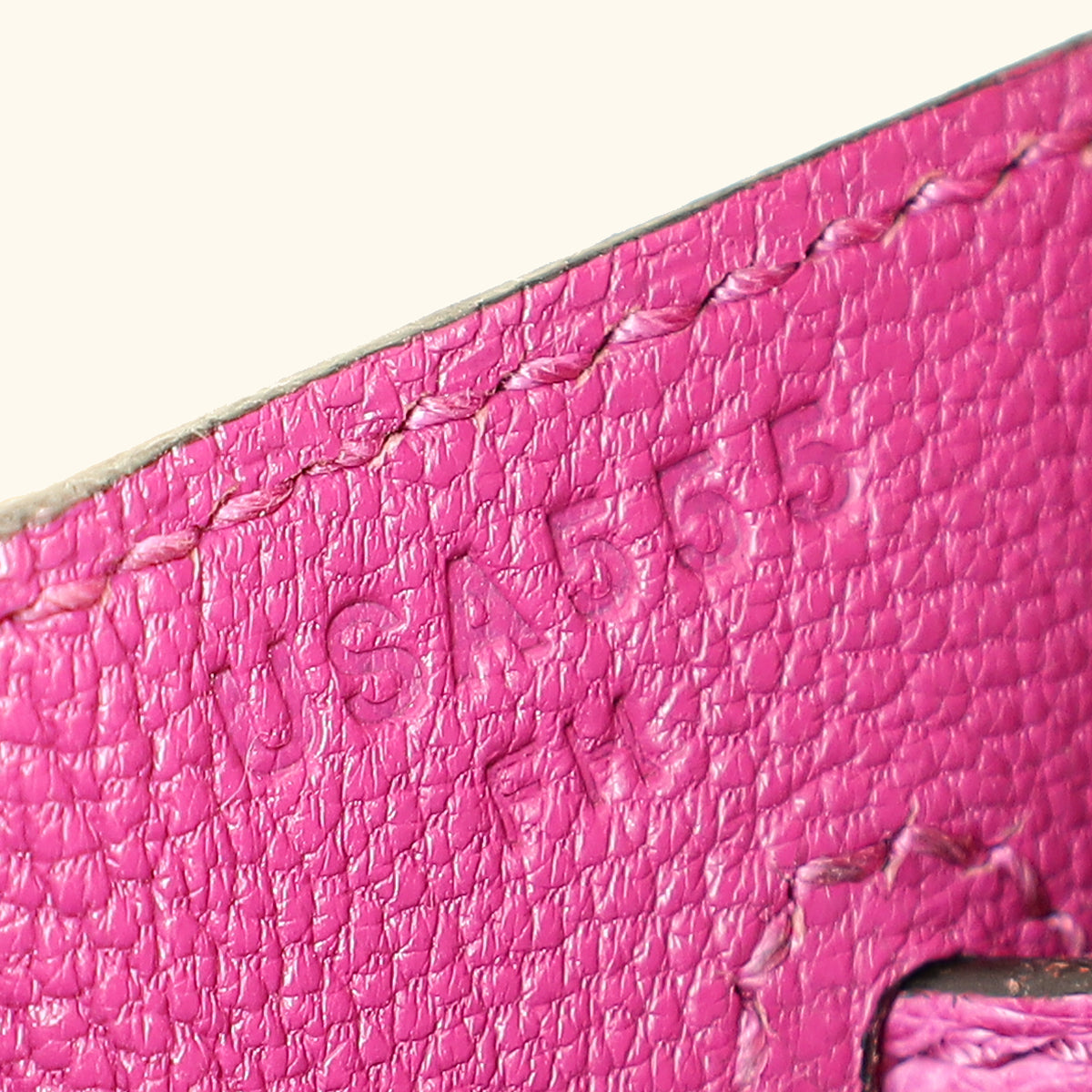 Hermes Rose Pourpre Sellier Ostrich Birkin 25 Bag