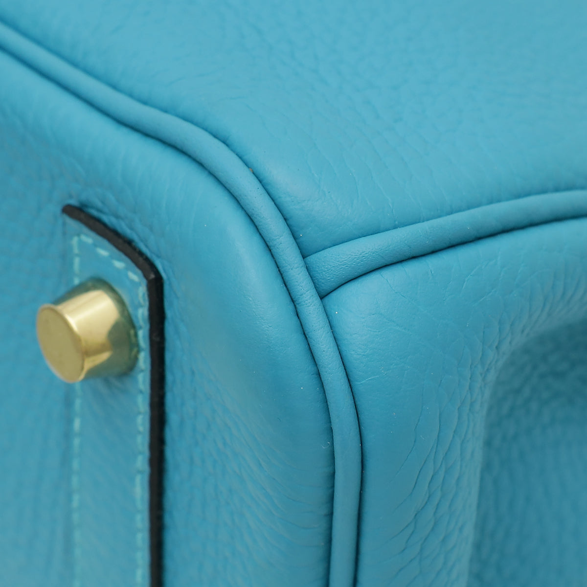 Hermes Turquoise Retourne Birkin 30 Bag