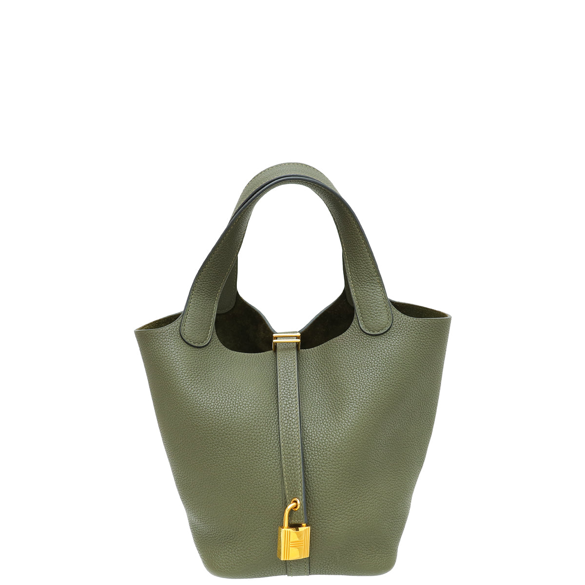 Hermes Vert Olive Picotin Lock 18 Bag
