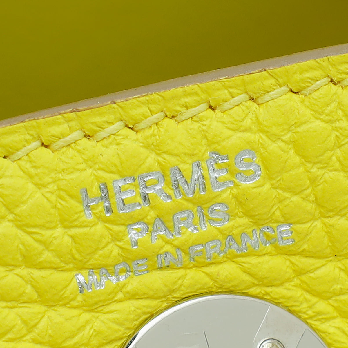 Hermes Lime Mini Lindy Bag