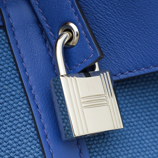 Hermes Bleu France Cargo Picotin Lock 18 Bag