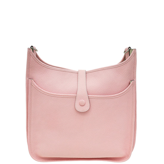 Hermes Rose Sakura Evelyne III GM Bag