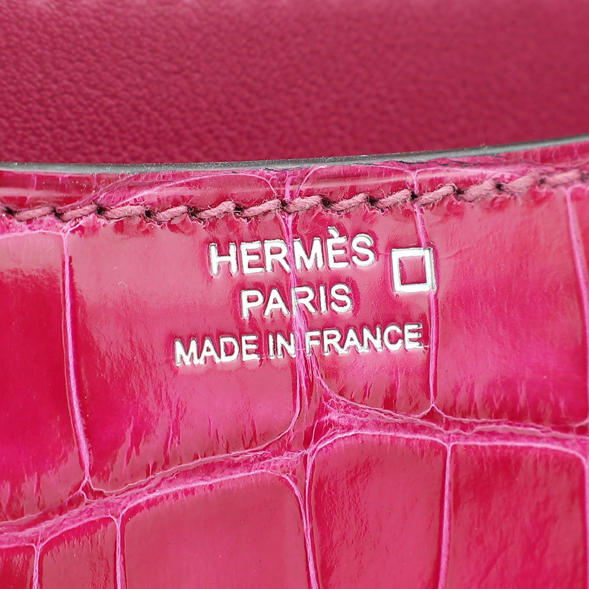 Hermes Rose Pourpre Shiny Alligator Constance 18 Bag-Hermes-THE CLOSET