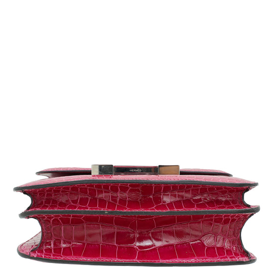 Hermes Rose Pourpre Shiny Alligator Constance 18 Bag-Hermes-THE CLOSET