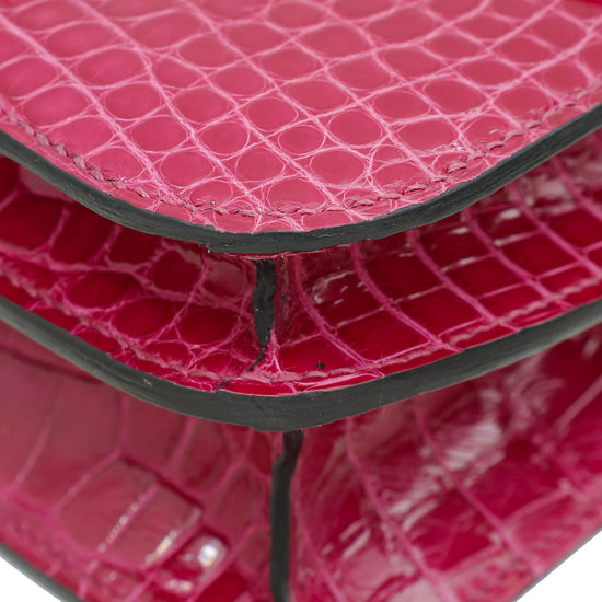 Hermes Rose Pourpre Shiny Alligator Constance 18 Bag-Hermes-THE CLOSET