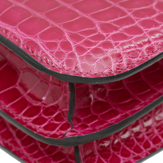 Hermes Rose Pourpre Shiny Alligator Constance 18 Bag-Hermes-THE CLOSET