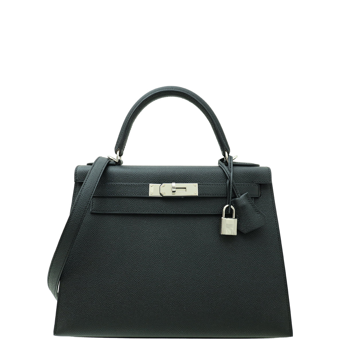 Hermes Noir Sellier Kelly 28 Bag-Hermes-THE CLOSET