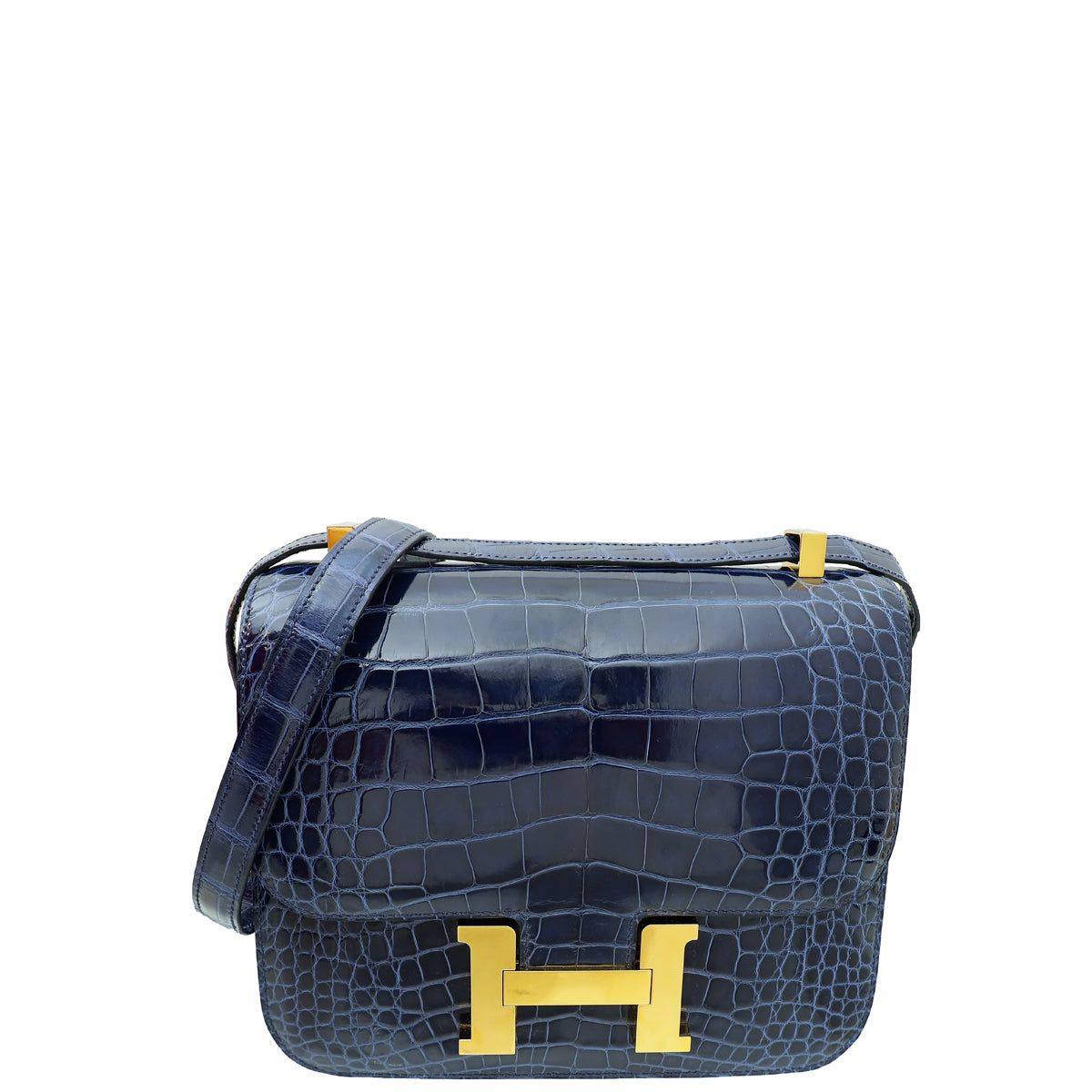 Hermes Bicolor Shiny Alligator Verso Constance 24 Bag-Hermes-THE CLOSET