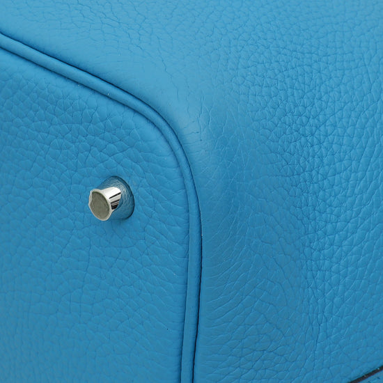 Hermes Bleu Frida Picotin Lock 22 Bag