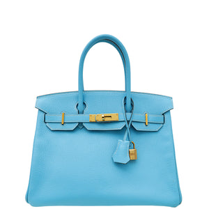 Hermes Bicolor Mysore Chevre Horseshoe Birkin 30 Bag