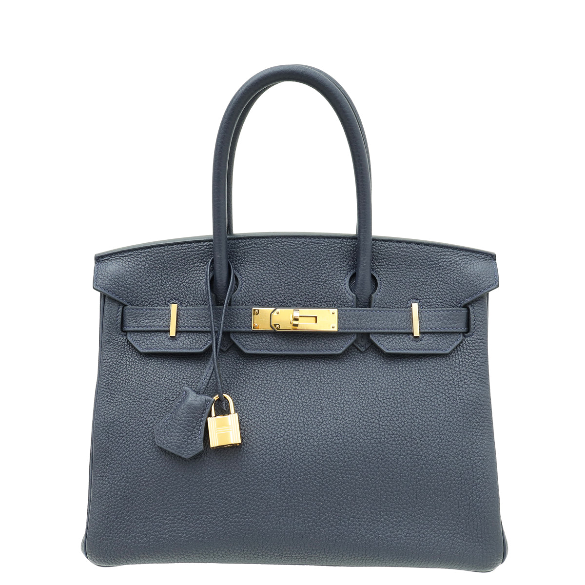 Hermes Bleu Nuit Retourne Birkin 30 Bag