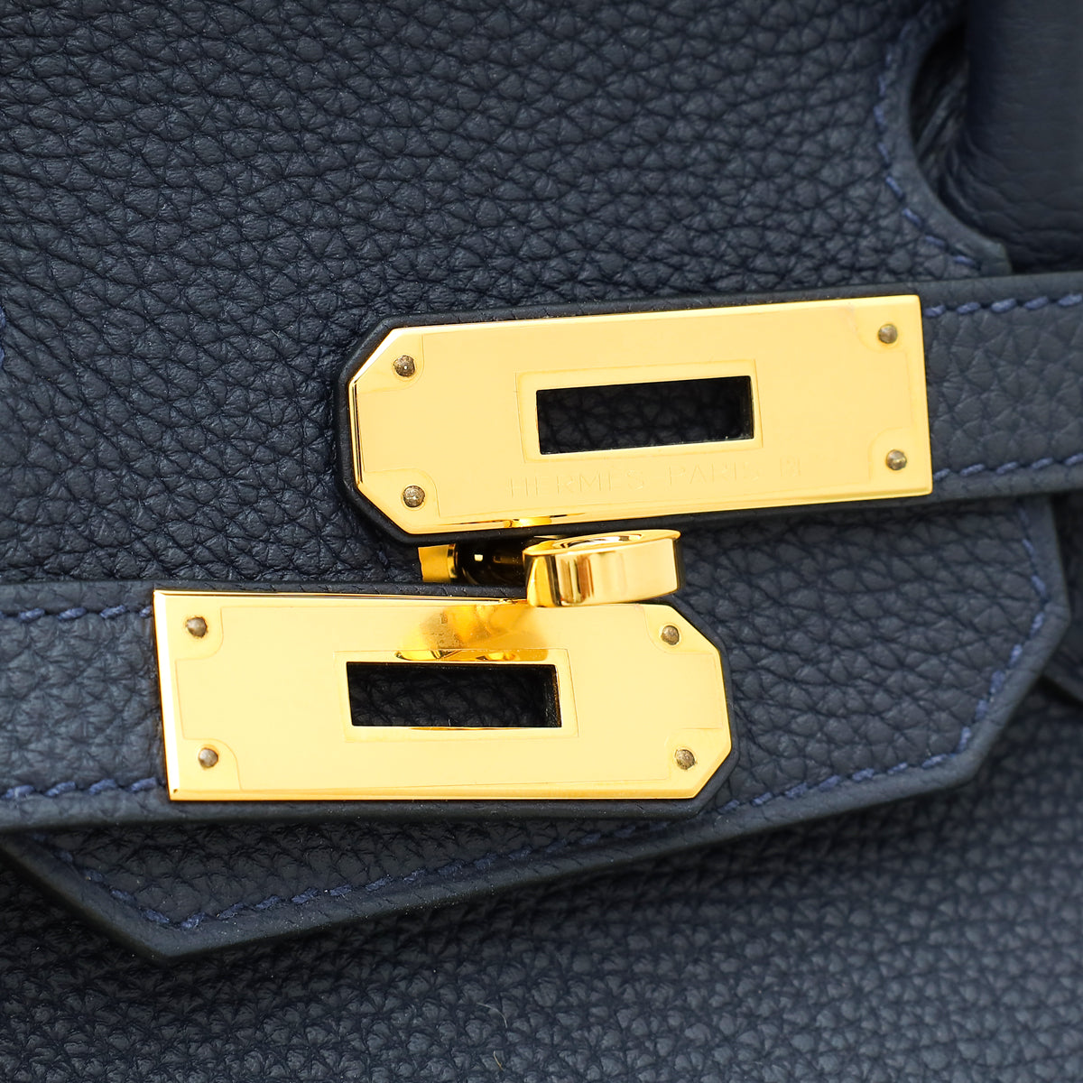 Hermes Bleu Nuit Retourne Birkin 30 Bag