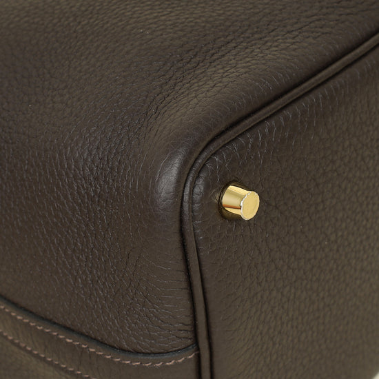 Hermes Chocolate Picotin Lock 18 Bag