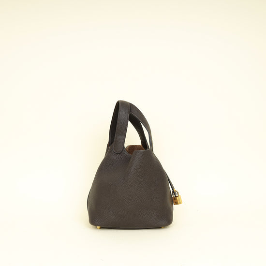 Hermes Chocolate Picotin Lock 18 Bag