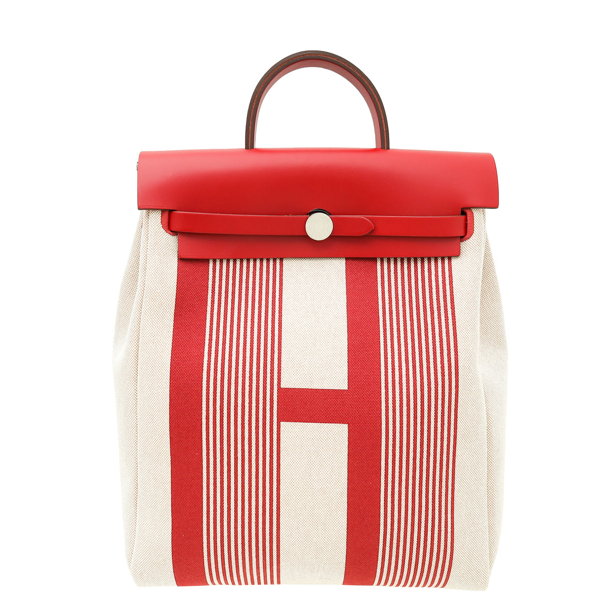 Hermes Bicolor Herbag a Dos Vache Hunter Toile H Vibration Backpack Bag