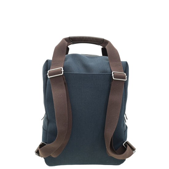 Hermes Bicolor Toile Groom School Backpack Bag