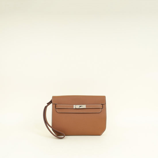 Hermes Naturel Kelly Depeches 25 Pouch