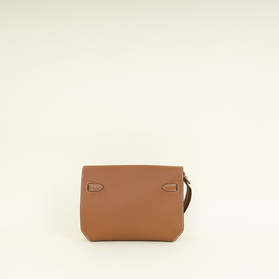 Hermes Naturel Kelly Depeches 25 Pouch
