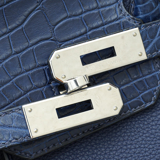 Hermes Bleu Saphir Birkin Touch 30 Bag