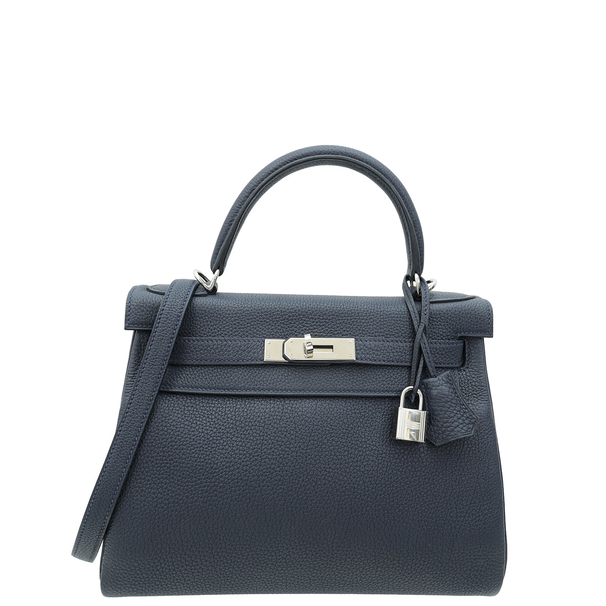 Hermes Bleu Nuit Retourne Kelly 28 Bag