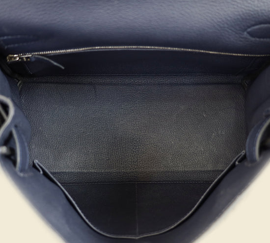 Hermes Bleu Nuit Retourne Kelly 28 Bag
